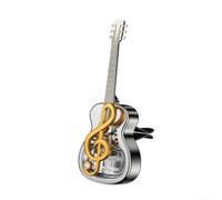 Compresse di profumo per bocchetta dell'aria dell'auto con forma unica a forma di chitarra per le prese d'aria del veicolo, offrono un profumo fresco e purificazione dell'aria (oro)