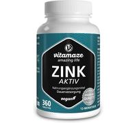 Compresse Di Zinco, 15 Mg Al Giorno, 180 Compresse Vegane per 12 Mesi, Migliore