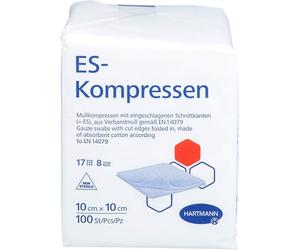Compresse ES, non sterili, 10 x 10 cm, 8 scomparti, 100 pezzi