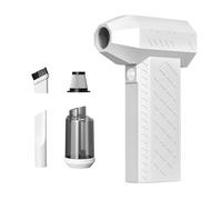 Compressed Air Duster, Air Blower, Cordless Duster,Turbo Powered Mini Portable Blower With led light, Portable for Car Snow&Dust Removal, Rechargeable Cordless Dusters for Outdoor(White)