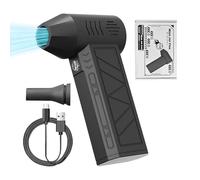 Compressed Air Duster - Electric Air Duster Cordless 14.3cm | USB Rechargeable Compressed Airs Blower | 3 Speed Portable Turbo Cleaner 4000mAh Battery ABS Keyboard Cleaner | Dust Cleaning Tool