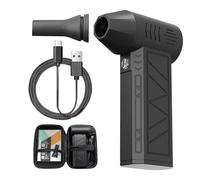 Compressed Air Duster - Electric Air Duster Cordless 14.3cm | USB Rechargeable Compressed Airs Blower | 3 Speed Portable Turbo Cleaner 4000mAh Battery ABS Keyboard Cleaner | Dust Cleaning Tool