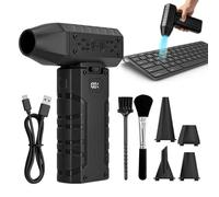 Compressed Air Duster, High Speed Strong, Blowing Tool with, LED Light | Sturdy Keyboard Cleaning, Duster Fan Multiuse, for Laptop Computer, Home Appliance Homeowners, College Students