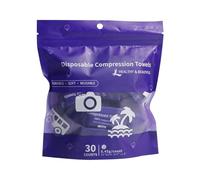 Compressed Wash Cloths - Soft Portable 30 Count Towels, Facial Cleaning Tablets, Ddisposable Tissue Wipes | Camping Bathroom Beach Hotel Gym Spa Center Makeup Shower, Fast Expanding Design Gentle Skin