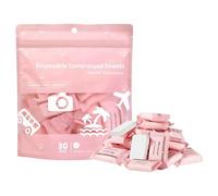 Compressed Washcloth Tablets - 11.81 Inch Compressed Towels | Viscosa Face Towels - 30 Pack Compàessed Disposabłe Towel for Camping Travel Gym Spa Cleaning Space Saving Portable