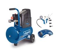 Compresseur dair horizontal Scheppach HC30o - 24L - 110 W - 8 bars Livre avec un jeu de 13 accessoires