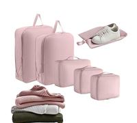 Compression Packing Cube Set, 6 Pieces Expandable Travel Storage Bags, Luggage Organizer for Men, Women, Boys, Girls, Teens, and Youth for Clothing, Shoes, Pants, Socks, and Travel Essentials