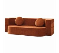 Compression Sofa Convertible Floor Bed Sleeper Loveseat Corduroy Mattress Fold Out Comfy Lounge for Living Room Multi-Functional Memory Foam with Armrest Portable Couch Small Spaces Guest Bed(100cm/39