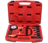 Compression Tester Kit (17Pcs) Gauge 0-1000PSI MOTORE TESTER di compressione Kit