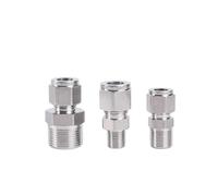 Compressione del tubo da 1/4" BSPT maschio 1/8"-1" 2-25 mm | Dado UNF del connettore del raccordo for tubi in acciaio inossidabile 316L dell'Unione(10mm)