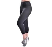 Compressione femminile Capri's (Black -S) - Body dimagrante per Yoga, tasca nascosta, pantaloni da allenamento incredibili