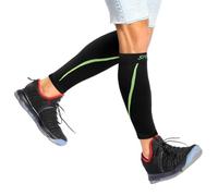 Compressione Polpaccio, Fascia Polpaccio Calze a Compressione Graduata (20 mmhg-25 mmhg) per Corsa, Basket, Ciclismo e Recupero Sportivo, Aumentare la Circolazione Sanguigna, Uomo e Donna(Nero L/XL)