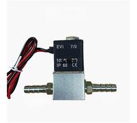 Compressor Valve 1/4" Normally Closed Pneumatic Aluminum Solenoid Valves DC 12V 24V 110V 220V Voltage 2 Way For Air Water Oil(10mm set,12V DC)