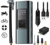 Compressore a batteria 140 PSI 6000mAh pompa pneumatici auto bicicletta...