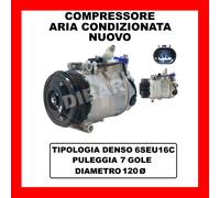 COMPRESSORE AC NUOVO 12V MERCEDES-BENZ VARIE DENSO 6SEU16C 0012304911 5