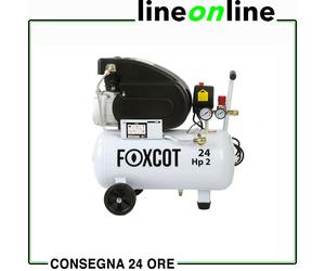 Compressore ad aria 24 litri Foxcot FL24 portatile 2,0 Hp carrellato