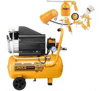 Compressore ad aria 24 Lt. INGCO da 8 bar e 1,5Hp con KIT utensili pneumatici
