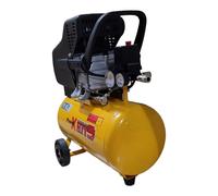 Compressore ad aria serbatoio da 50 lt lubrificato olio doppio manometro c/ruote