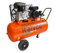 COMPRESSORE ARIA A PISTONE SERBATOIO 100Lt MOTORE 2HP KP100/2 10bar ITALYCO