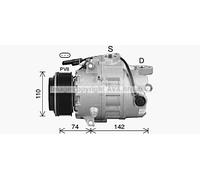 Compressore Aria Condizionata Adatto per BMW 7er F01 F02 F03 F04 X6 E71