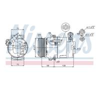 Compressore, condizionatore d'aria NISSENS 89050