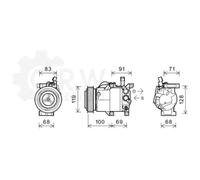 Compressore Aria Condizionata D'Aria per Kia Hyundai Anima IX20 Venga YN Am Jc