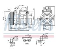 Nissens Compressore climatizzazione 890023 R 134a PAG 46 per Mercedes-Benz Atego