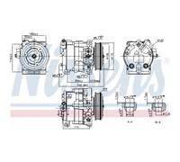 Compressore aria condizionata NISSENS 890187