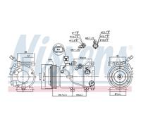 Compressore aria condizionata NISSENS 890241