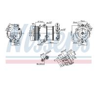 Nissens Compressore climatizzazione 890339 – R134a PAG46 – per Fiat Tipo Hatchback/Kombi 356/199
