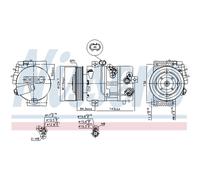 Compressore aria condizionata NISSENS 890578
