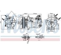 Compressore, aria condizionata NISSENS 890594 per VOLVO S90 II (234) 2 2017-2021