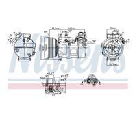 Compressore aria condizionata NISSENS 890776