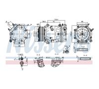 Compressore aria condizionata NISSENS 890780