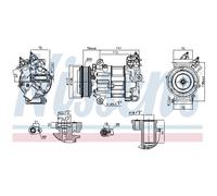 NISSENS 890790 Compressore aria condizionata