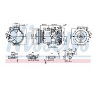 Compressore climatizzazione R 134a PAG 46 890808 NISSENS