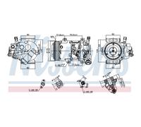 Nissens Compressore aria condizionata 890809 R134a PAG46 per Subaru Legacy VI (BN) 2.5 2015-