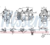 Compressore, aria condizionata NISSENS 890893 per MAN TGE Autobus 2 2017-2024