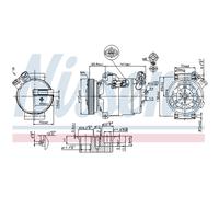 Compressore aria condizionata NISSENS 89308