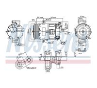 Compressore aria condizionata NISSENS 89400