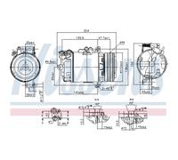 Nissens Compressore aria condizionata 89483 R 134a PAG 46 per BMW