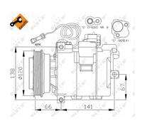 Compressore climatizzazione PAG 46 32104 NRF per AUDI VW SKODA