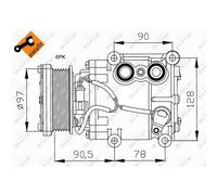 Compressore aria condizionata NRF 32199