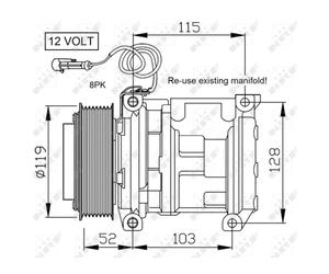 Compressore aria condizionata NRF 32660
