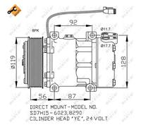 NRF Compressore aria condizionata 32703 – PAG 46 – per Scania T 11.705 (2004-2005)