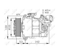 Compressore climatizzazione PAG 46 32463 NRF per BMW 3 3 Cabriolet 1 3 Touring