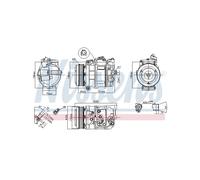 Compressore Aria Condizionata Per Mercedes T-model E GLK M CLS SLC SLK