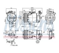 Compressore Aria Condizionata per Nissan Qashqai + 2 I x-Trail Renault Grand