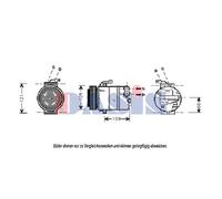 AKS DASIS Compressore, Climatizzatore compatibile con OPEL 850898N