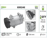 Compressore, aria condizionata per VALEO 699246 per MEGANE I (BA0/1_) 1.4 1999-